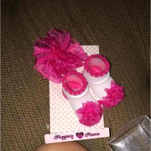 Baby girl booties and Head bow