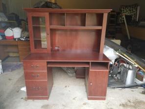 Brown wooden desk