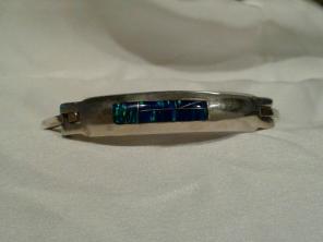 Vintage Sterling & Opal Bangle