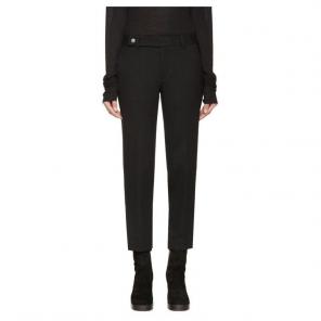 Helmut Lang Black Cropped Wool Trousers