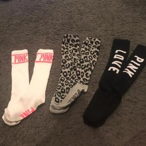 pink victoria secret socks