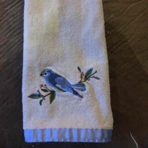 Hand towel - blue bird (set of 2)