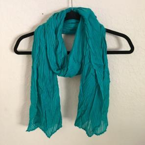Turquoise Crinkled Scarf