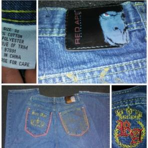 32/34 red ape mens jeans