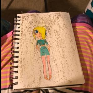 Hawaii Beach Girl And Glitter Background