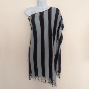 BY DESIGN ONE SHOULDER PONCHO SWEATER