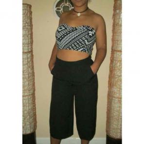 Black Gaucho Pants