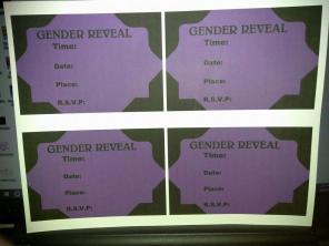 Front and back invitation