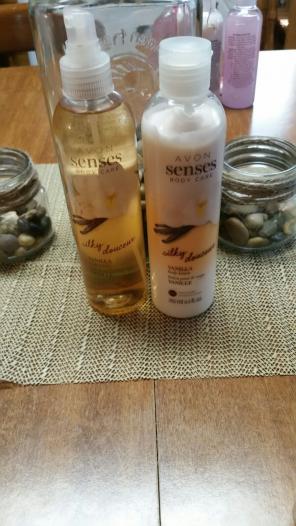Avon vanilla body lotion and spray