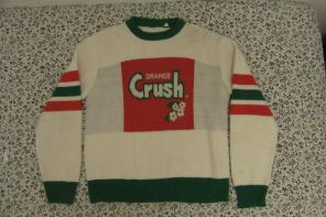 vintage retro 70's orange crush sweater