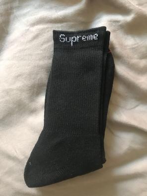 Supreme Crew Socks Black - SINGLE PAIR