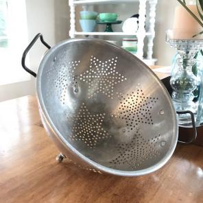 Antique Metal Colander