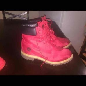 Exclusive Red Camo Timberlands (LIKE NEW
