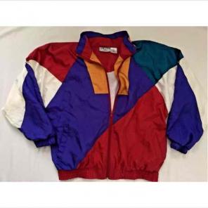 Vintage 80s/90s Colorblock Windbreaker M