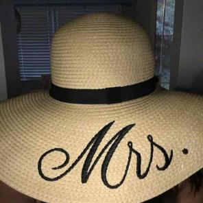 Betsy Johnson Straw Floppy Hat