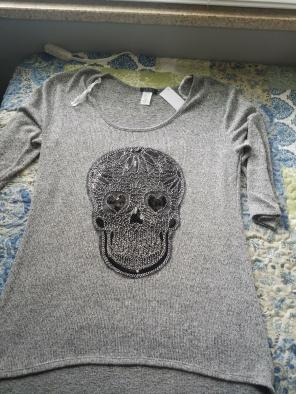 Plus size skull sweater