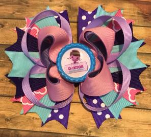Doc Mcstuffins Inspired Hair Bow
