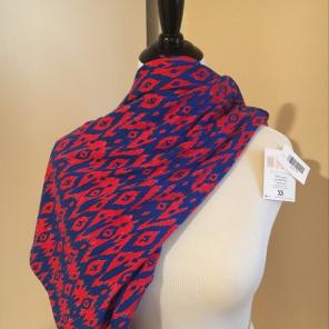 Lularoe Xs Azure Skirt Red & Blue