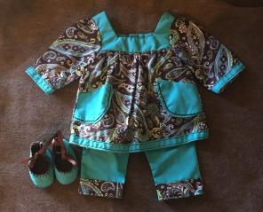 Handmade 18" Doll Outfit + Shoes OOAK