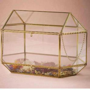 Gold and glass card box