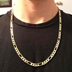 Gold chain 14k gold Figaro 24in 6mm