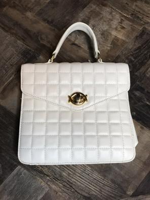 Giani Bernini White Leather Handbag