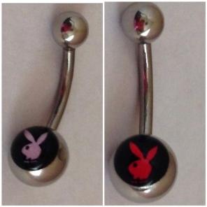 Lot Of 2 Playboy Navel Belly Rings