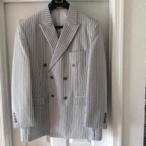 Men's Gray Striped Suit