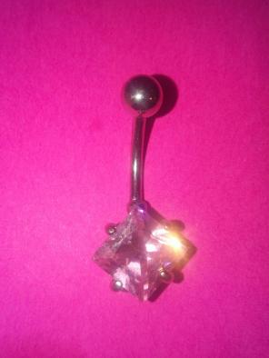 Pink diamond bellyring