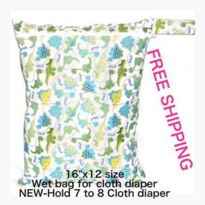 New- Wet bag for Cloth Diaper- Dino's