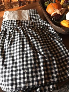 Black and White Check King Bedskirt