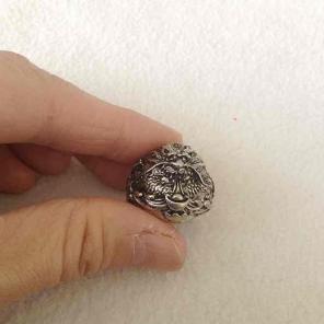 Vintage silver dragon ring