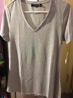 Grey shirt sleeve top