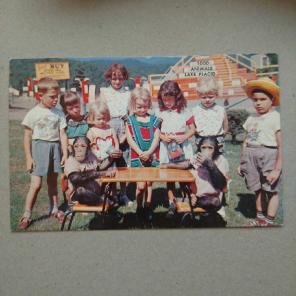 Children/Chimps Party AK Farm Postcard