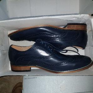 Gino Vitale Mens Navy Laceup Dress Shoes