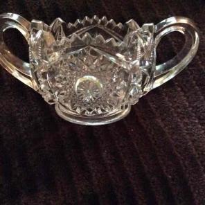 Antique Cambridge open sugar bowl