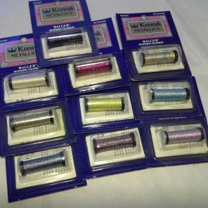 10 spools of metallic blending filament