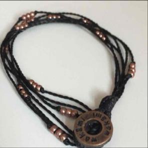 Wakami multi strand black bracelet NWT