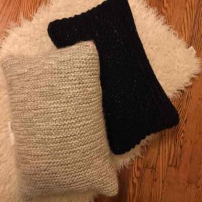 Sweater knit pillows