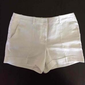 Perfect white linen shorts LOFT