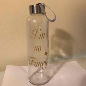 I'm so Fancy Glass water bottle 16 oz.