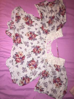 Floral Blouse/Crop Top