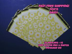 30 Poly Mailers 10x13 Daisy
