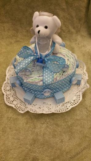 Homemade diaper cake