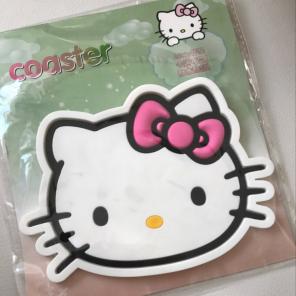 Hello Kitty Pink Bow Rubber Coaster
