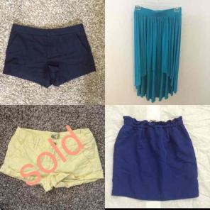 Xs skirt and shorts bundle
