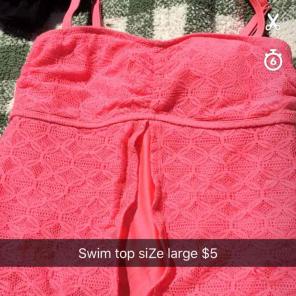 Size large tankini swim top women's pink
