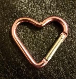 Pink Heart Shaped Carabiner