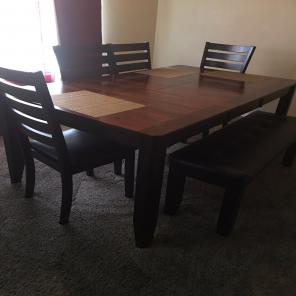 Dark Brown Kitchen Full Set Table