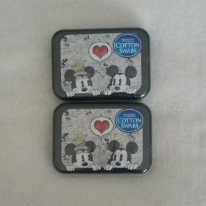 2 NIB Disney Cotton Swab Collector Tins